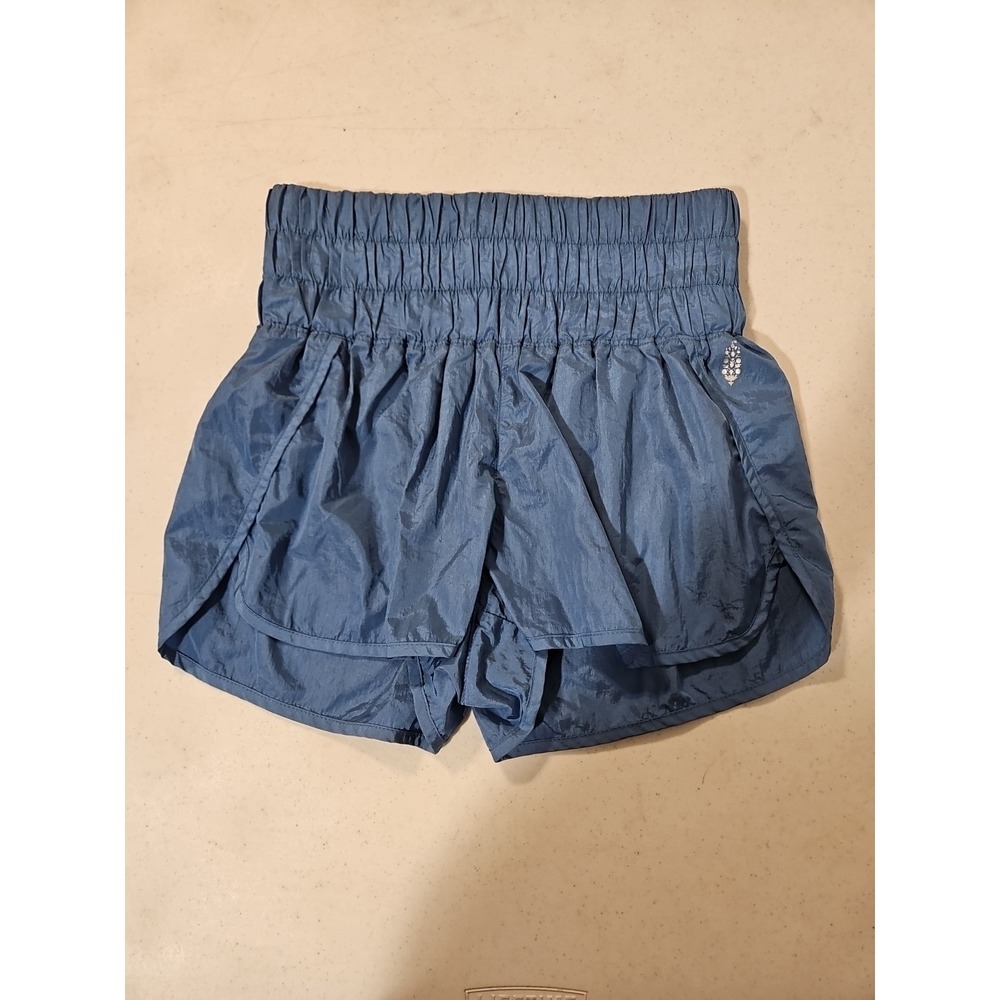 Free People Movement Way Home Run Shorts Blue Women's Size Small (1615‎